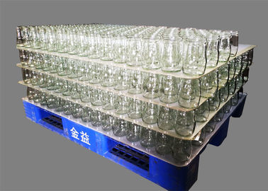 Protections en plastique écologiques de couche sur des palettes pour le transport de bouteilles en verre