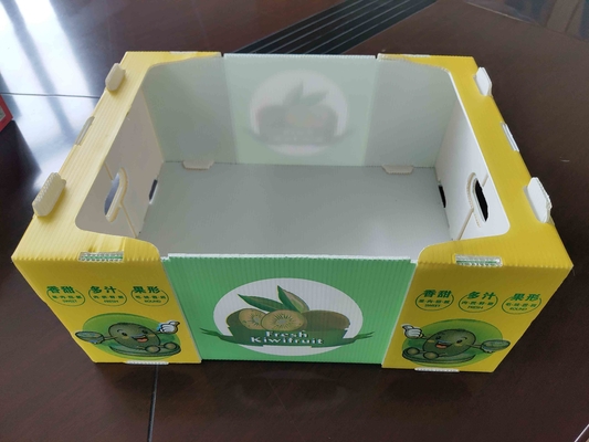 Boîte à fruits en plastique réutilisable avec capacité personnalisée et ventilation avec impression couleur