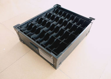 Boîte antistatique empilable de composants en plastique d'ESD avec le diviseur et les poignées en plastique